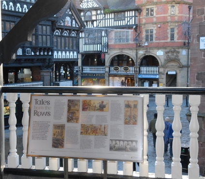 The New information panel has been given pride of place overlooking The Cross at Eastgate Row North ©Talking West Cheshire