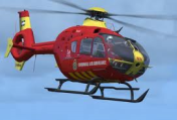 Pensioner air lifted to hospital © Google