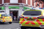 Police outside the Co-Op after the armed robbery ©Chester Chronicle